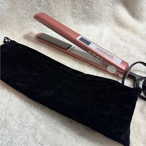Wavytalk Hair Straightener Titanium 1 Inch Dual Voltage 170-450°F Range Rose